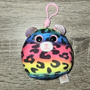 Ty Mini Beanie Squish-A-Boos Key Clip - Dotty the Leopard 3".